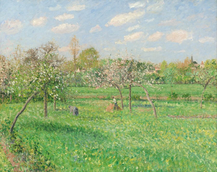 Morning, Spring, Sun, Éragny - Camille Pissarro