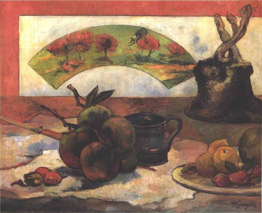 Still life with fan - Paul Gauguin