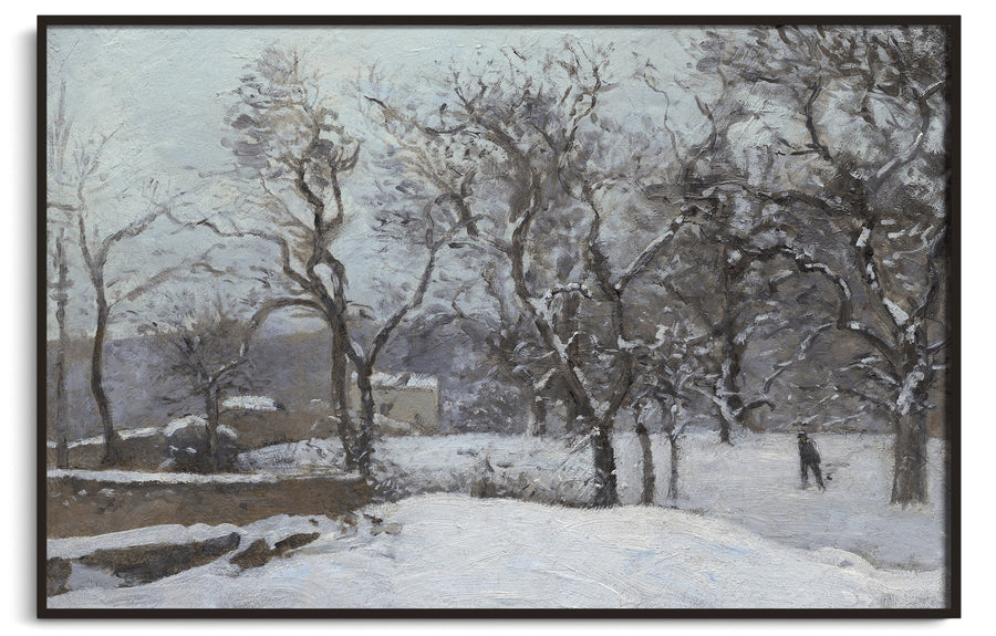 Park des Schlosses Pont unter Schnee, Louveciennes – Camille Pissarro