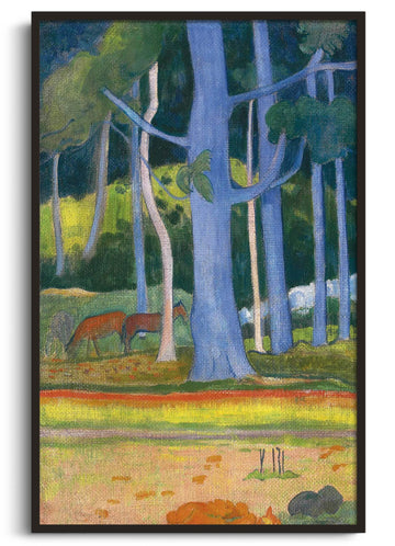 Landscape with blue trunks - Paul Gauguin