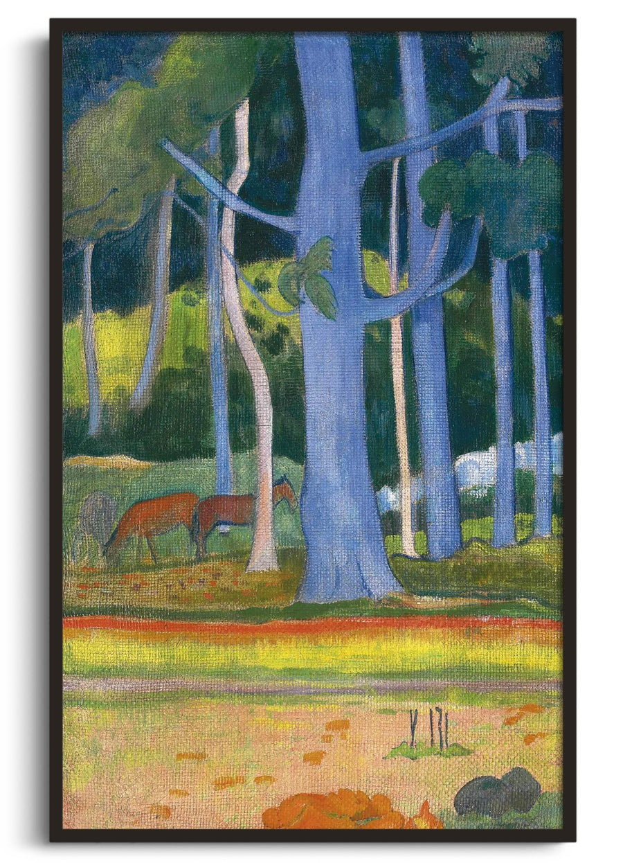 Landscape with blue trunks - Paul Gauguin