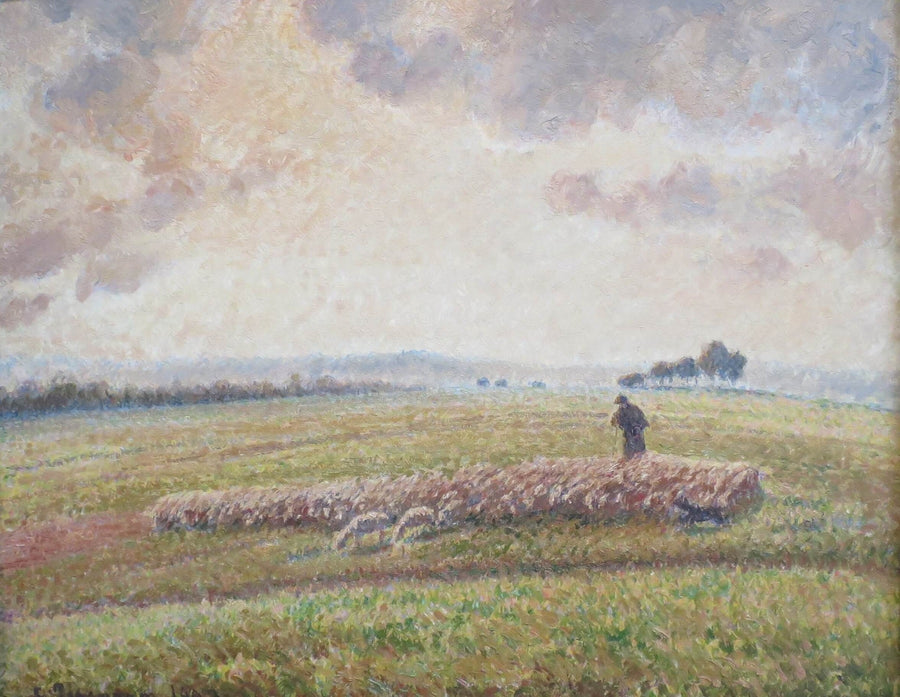 Paysage avec troupeau de moutons - Camille Pissarro