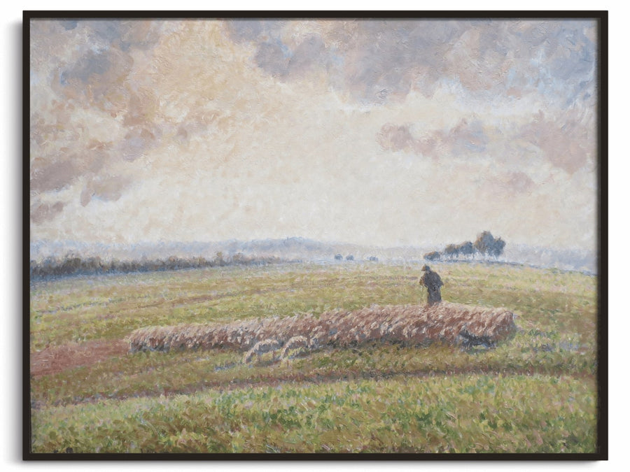 Paysage avec troupeau de moutons - Camille Pissarro