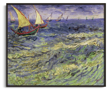 Meereslandschaft in der Nähe von Saintes-Maries-de-la-Mer II - Vincent Van Gogh