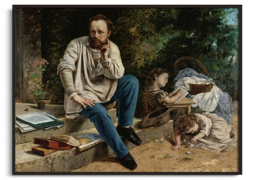 Pierre Joseph Proudhon and his children in 1853 - Gustave Courbet