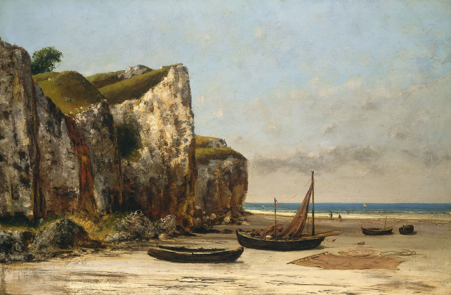 Plage à Étretat, Normandie - Gustave Courbet