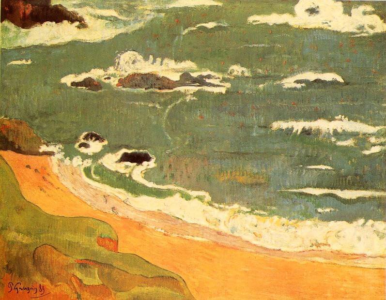 Plage au Pouldu - Paul Gauguin