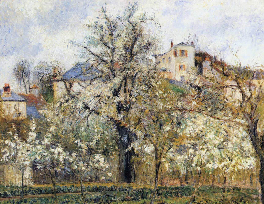 Frühling. Blühende Pflaumenbäume – Camille Pissarro