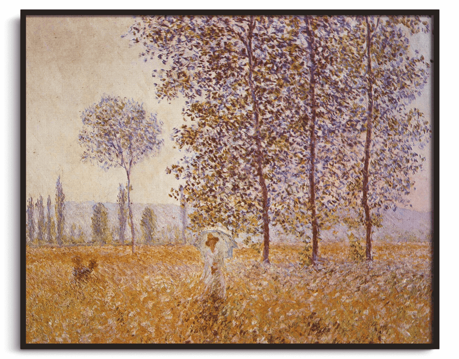 Unter den Pappeln, Sonneneffekt - Claude Monet