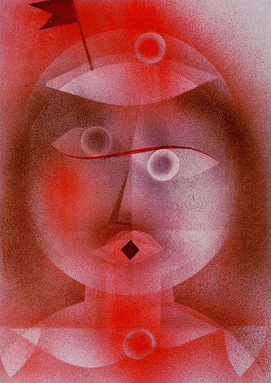 Die Maske mit der Fahne - Paul Klee