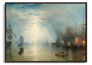 The keelboats raising the coals in the moonlight - William Turner