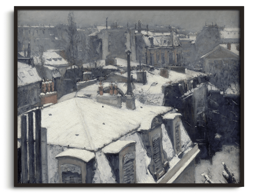 Blick auf Dächer (Schnee-Effekt) - Gustave Caillebotte