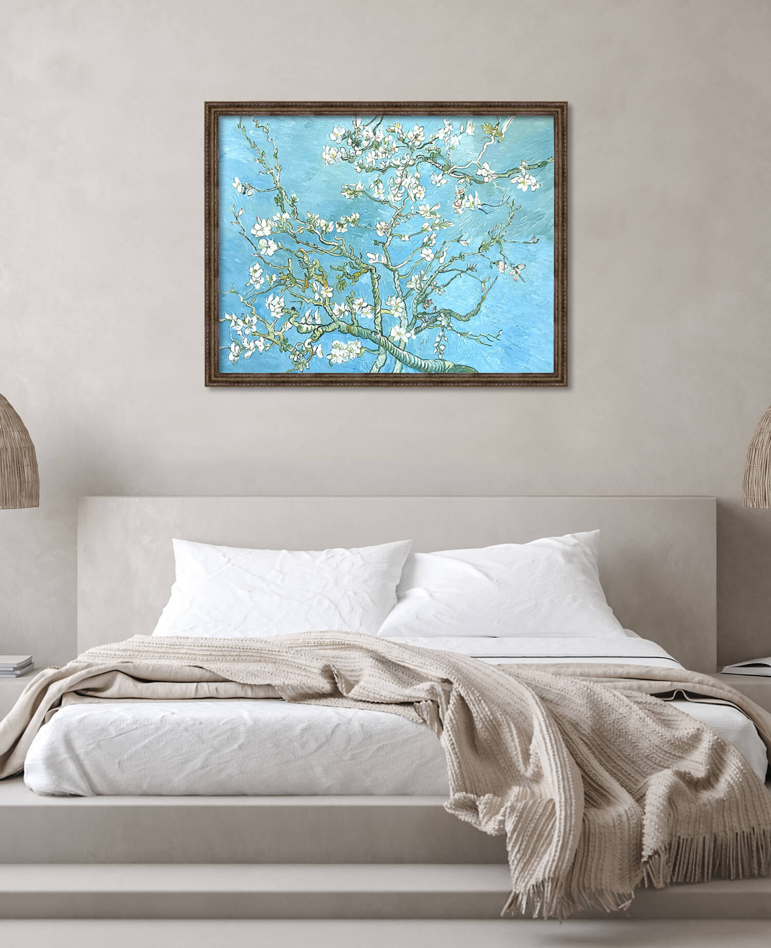 Wandbild 'Mandelblütenbaum' Von Vincent Van Gogh - 50x100 Cm, Leinwand Auf Holzrahmen, Fertig Zum Aufhängen