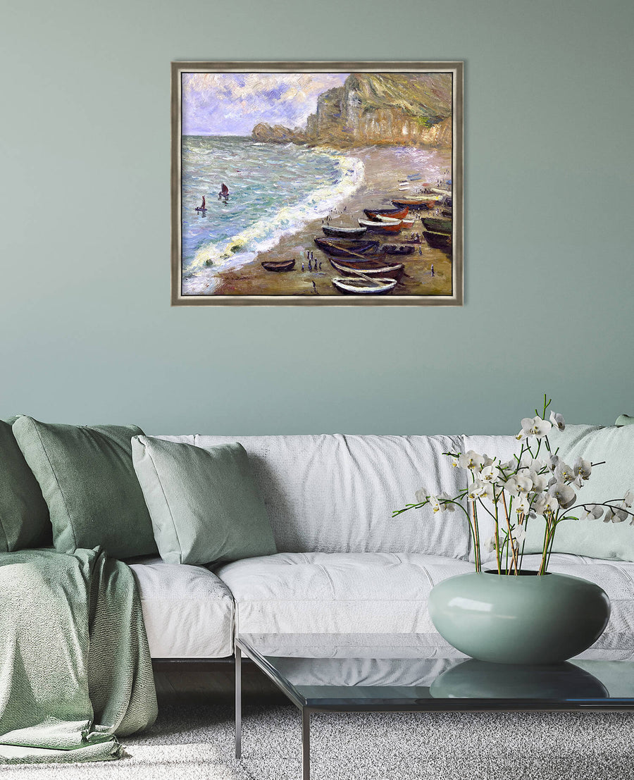 Etretat : la plage et la porte d'Amont - Claude Monet