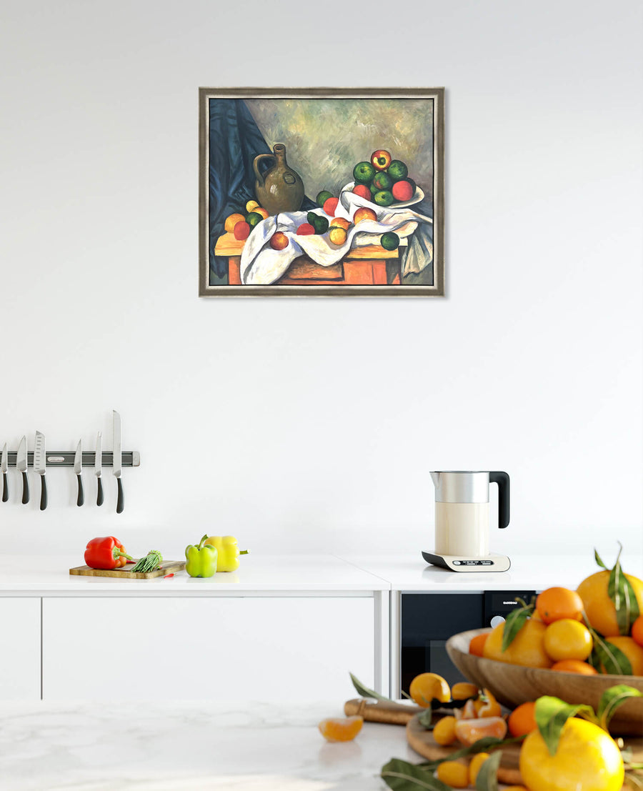 Curtain, Jug and Fruit Bowl - Paul Cézanne