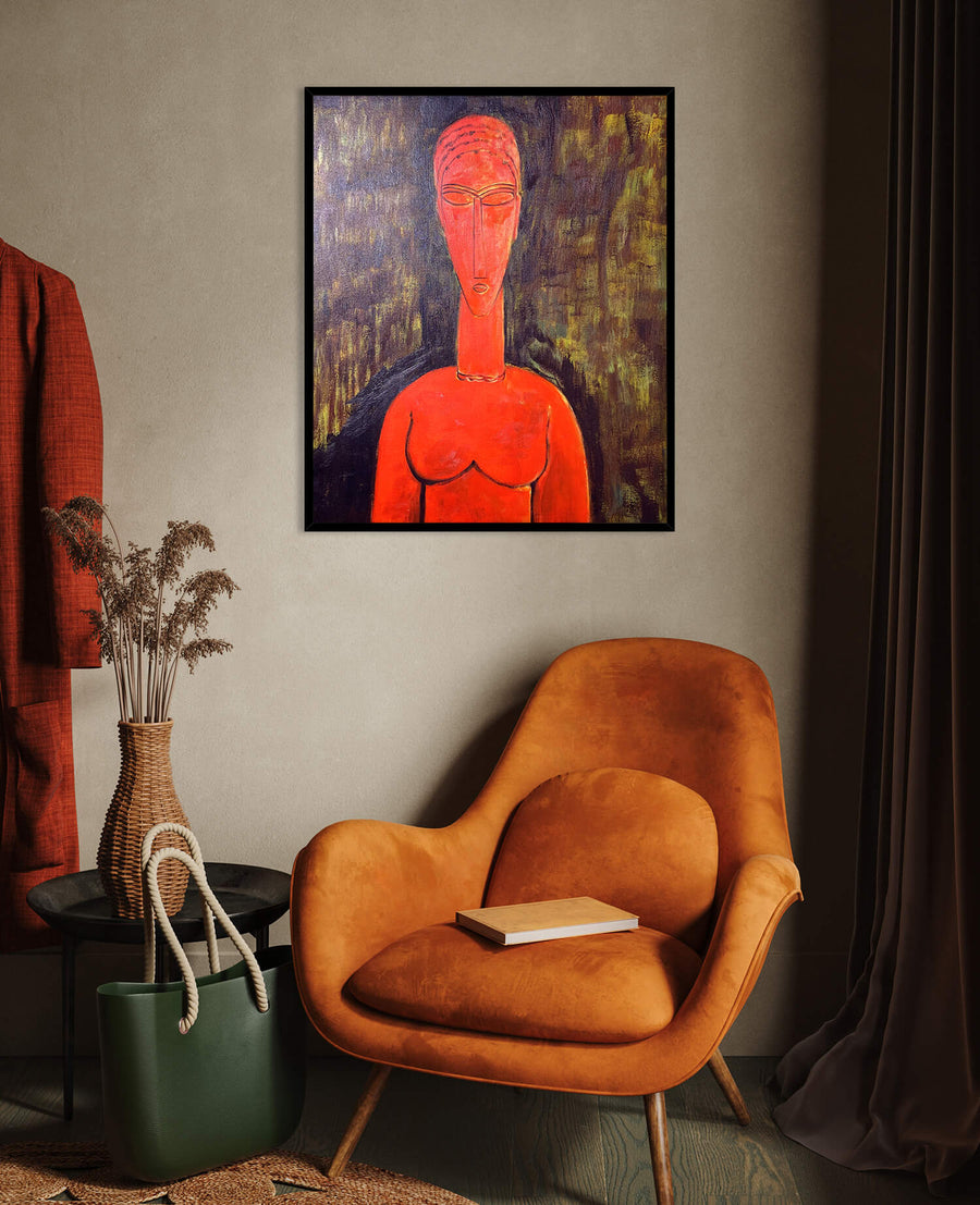 Le grand buste rouge - Amedeo Modigliani