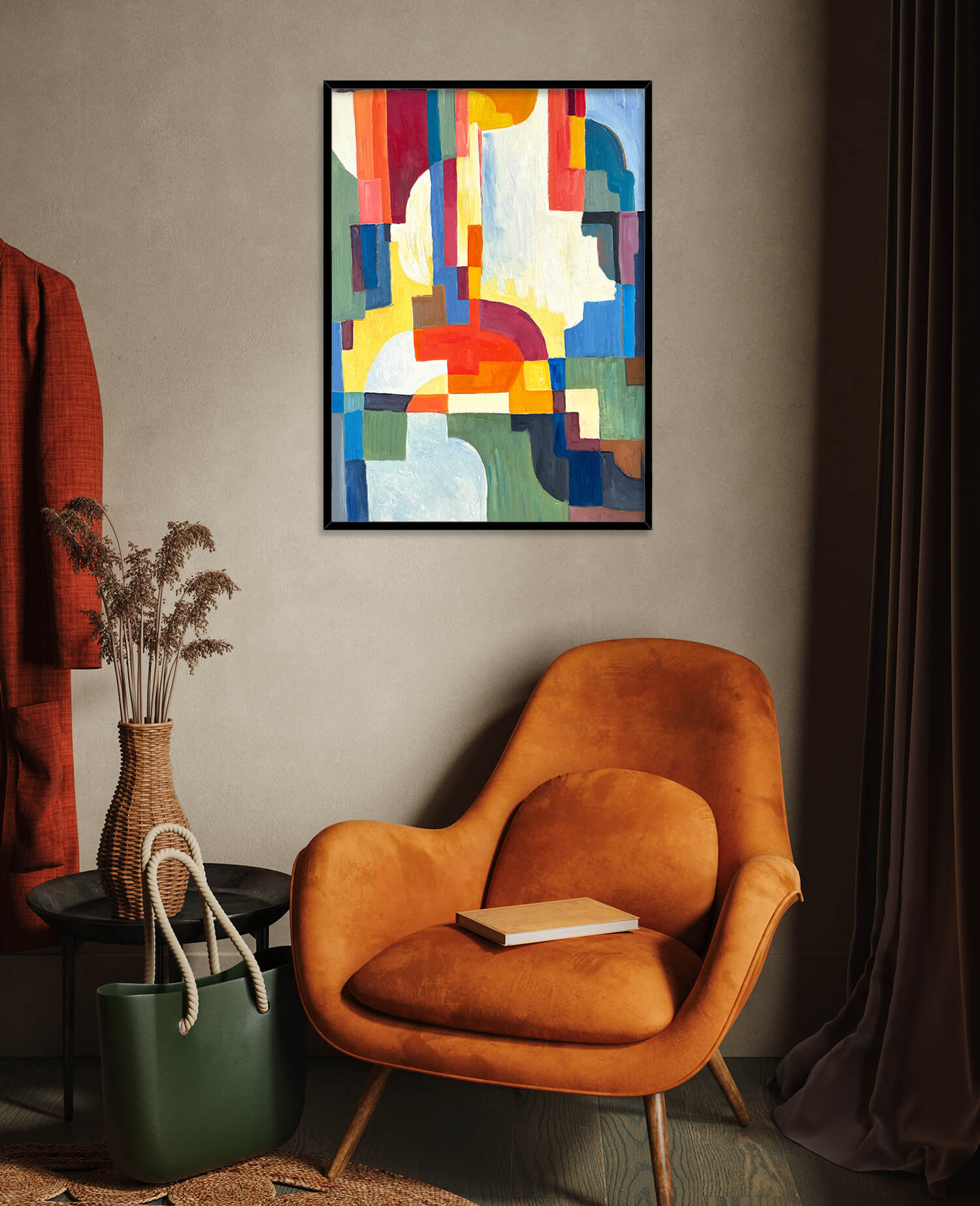 Murale Carreaux De Céramique August Macke PT05604 - 48x40 Pouces (8x8 Tuiles)