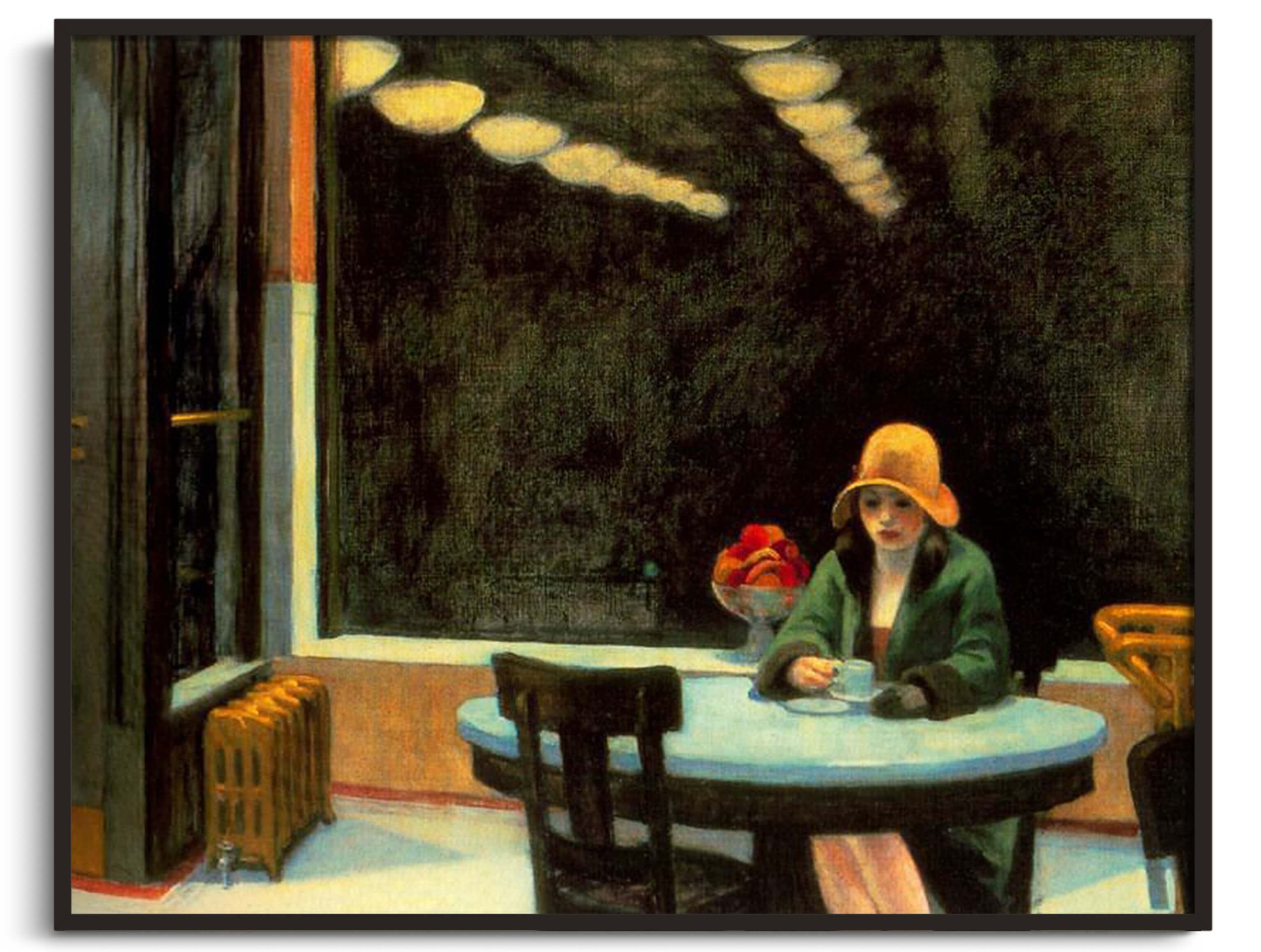Reproduction de Automat de Edward Hopper – Galerie Mont-Blanc