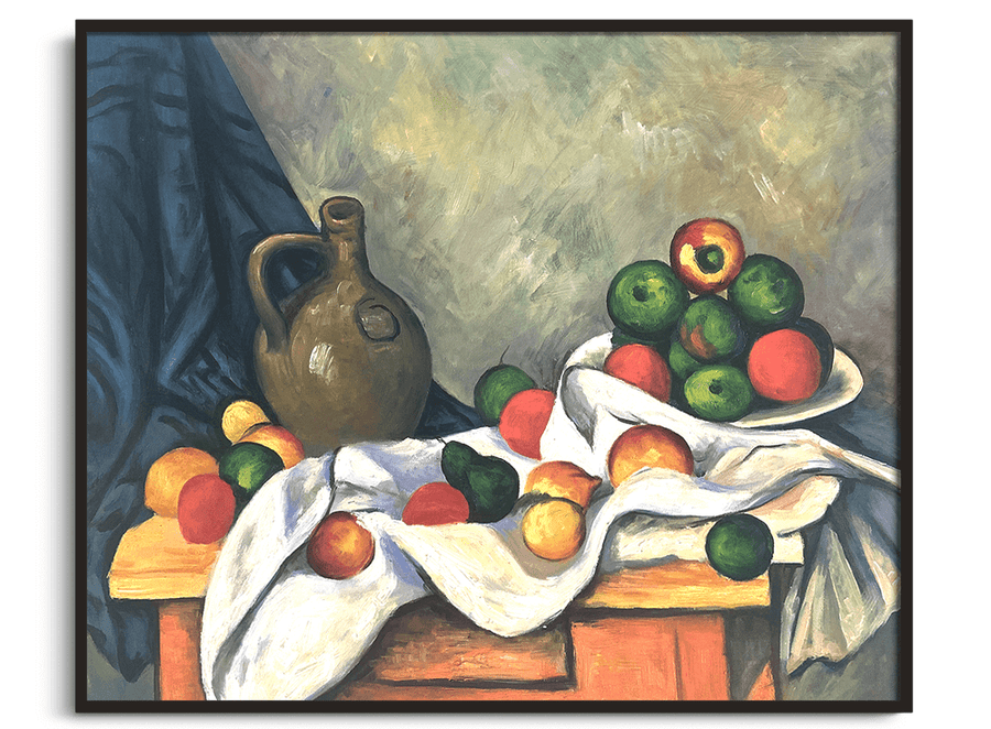 Curtain, Jug and Fruit Bowl - Paul Cézanne