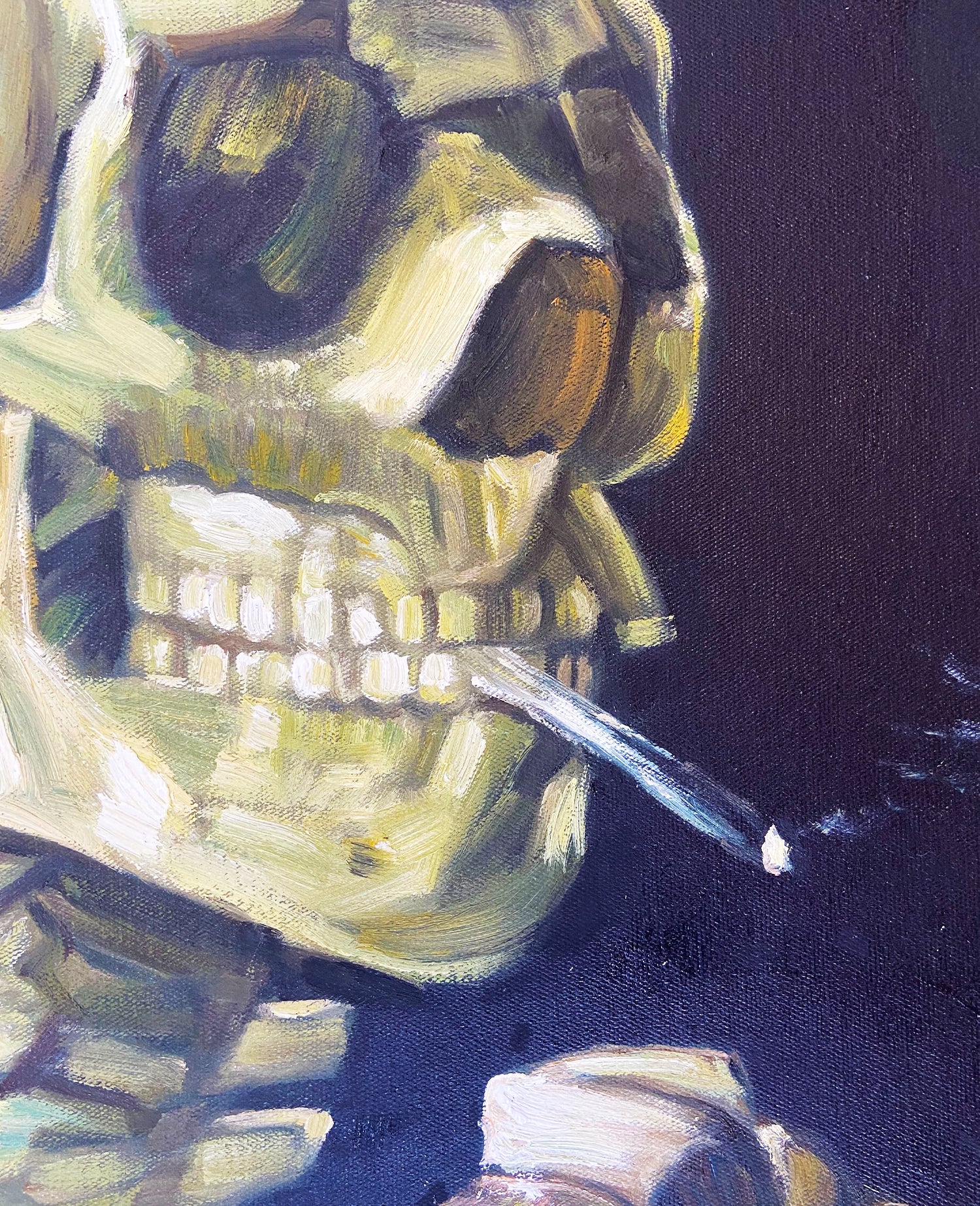 skull with a cigarette Reproduction of Skull with smoking cigarette by Vincent Van Gogh – Galerie  Mont-Blanc