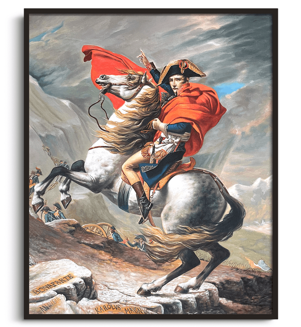 Reproduction of Bonaparte by Jacques-Louis David – Galerie Mont-Blanc