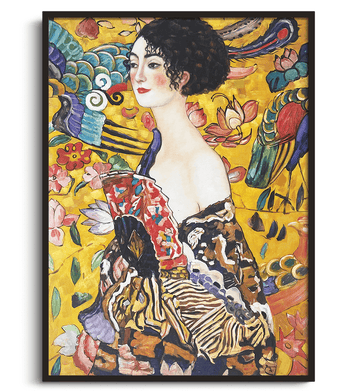 Lady with Fan - Gustav Klimt