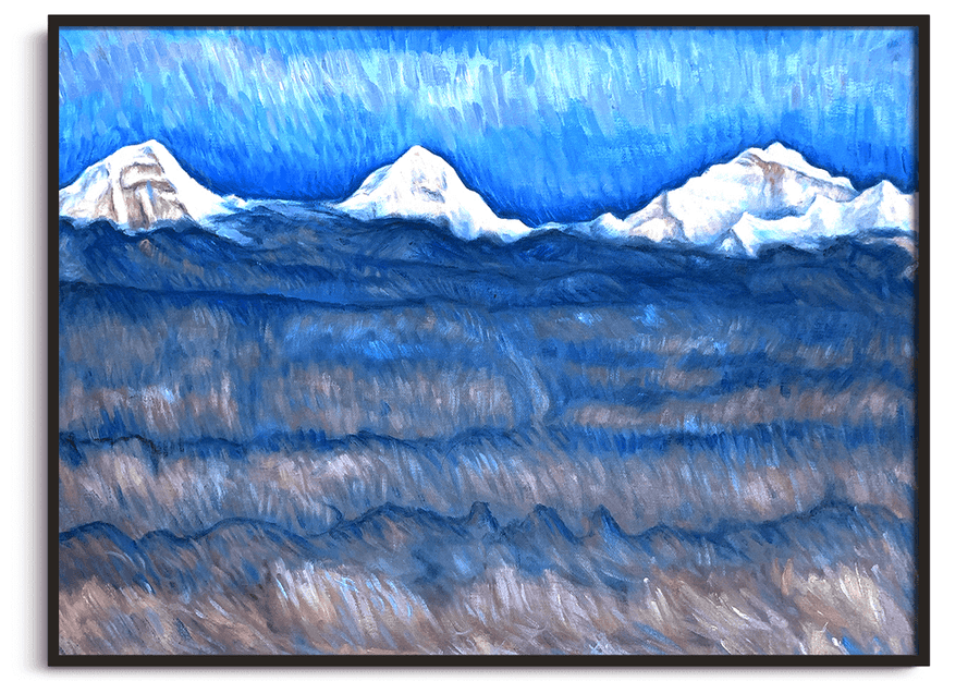 L'Eiger, le Mönch et la Jungfrau au-dessus de la mer de brouillard - Ferdinand Hodler