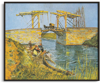 Langlois bridge with washerwomen - Vincent Van Gogh
