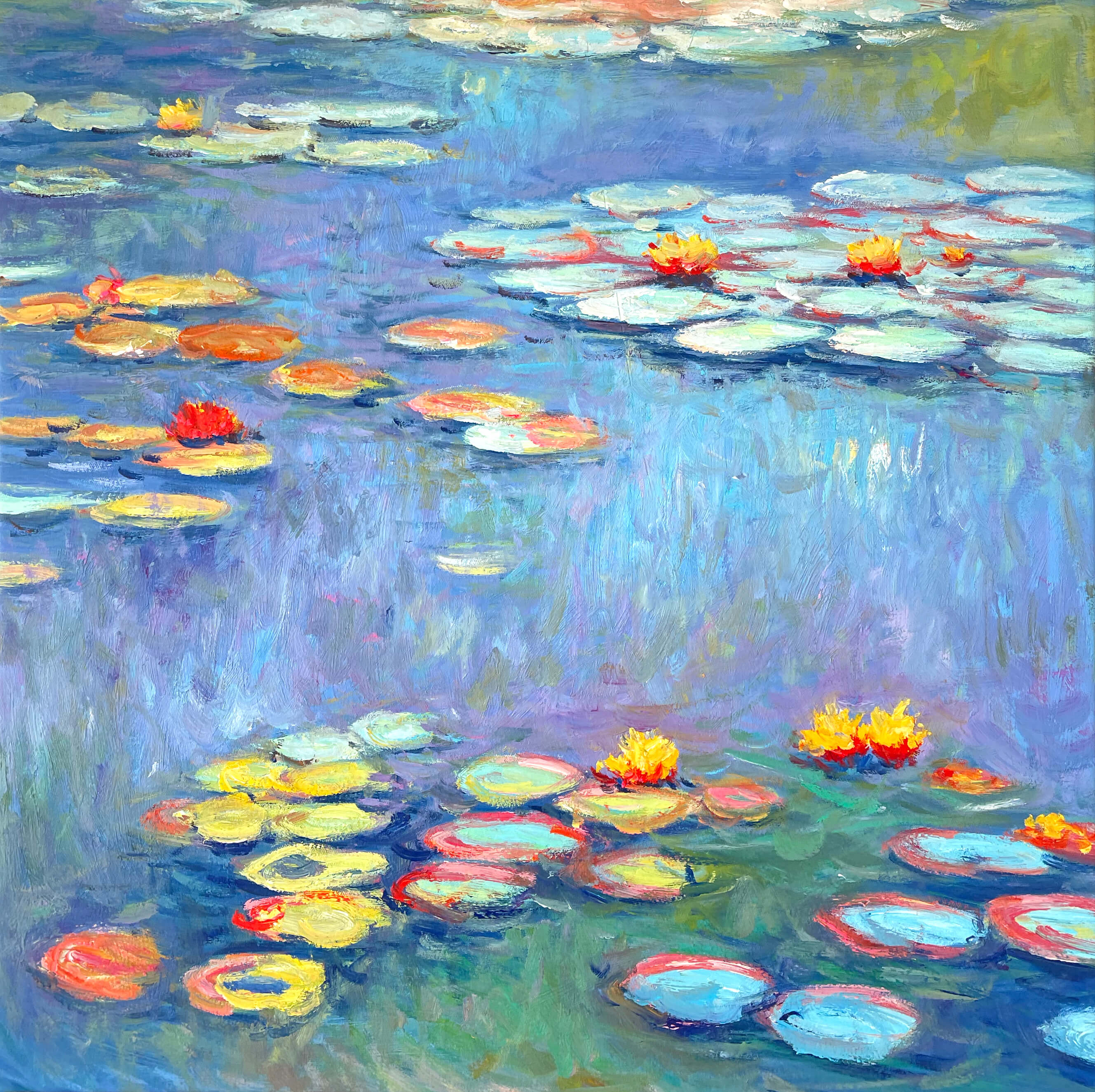 Reproduction Of Water Lilies Vii By Claude Monet Galerie Mont Blanc 