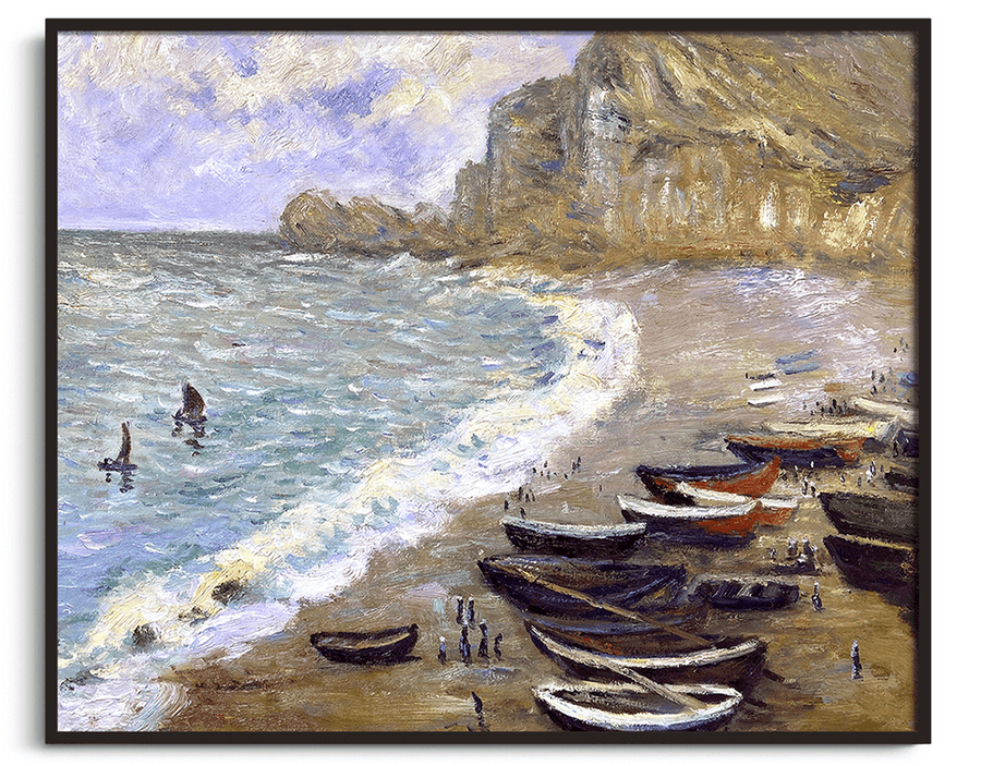 The Beach at Etretat - Claude Monet
