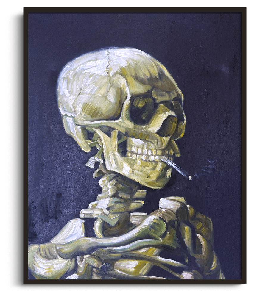 Crâne à la cigarette qui fume - Vincent Van Gogh