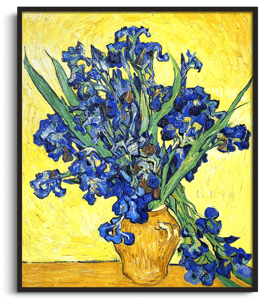 Reproduction de Vase avec iris de Vincent Van Gogh – Galerie Mont-Blanc