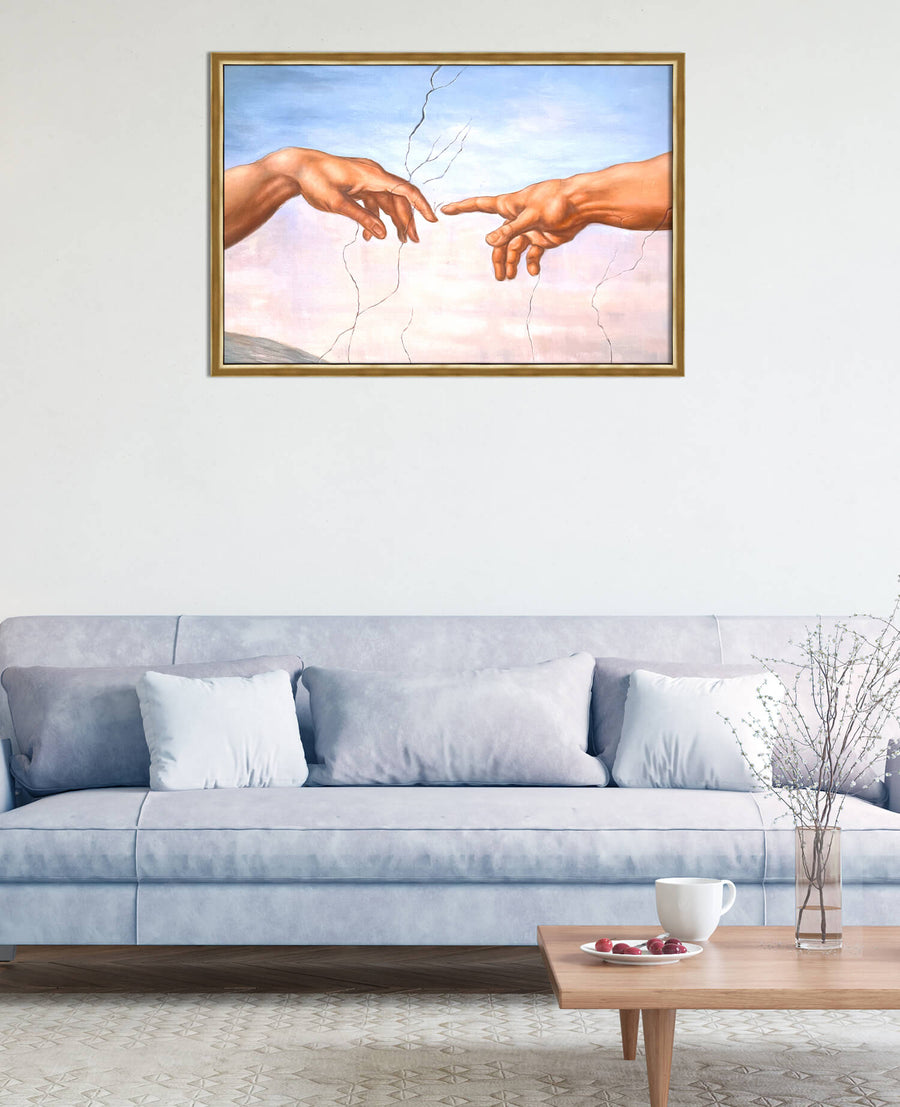 Reproduction de La Création d'Adam, détail de Michel Ange – Galerie ...