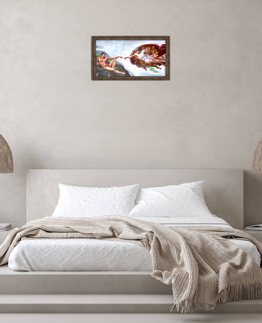 Reproduction de La Création d'Adam de Michel Ange – Galerie Mont-Blanc