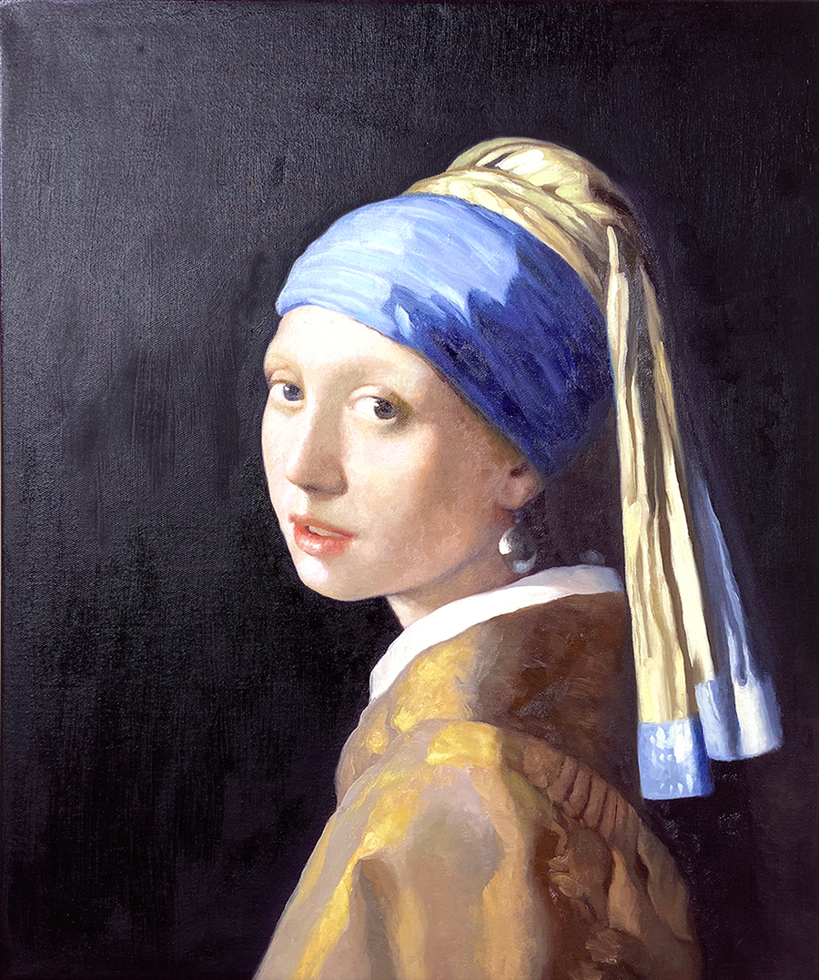 Reproduction of Girl with a Pearl Earring by Johannes Vermeer – Galerie ...